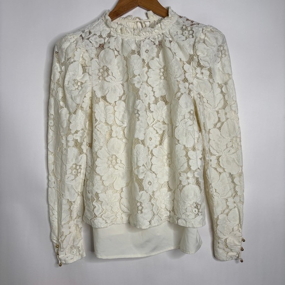 Mare Mare x Anthropologie Sheer Lace Blouse size XS - Picture 5 of 16